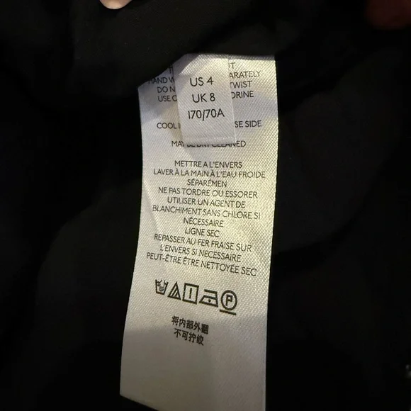 Anthropologie Houndstooth Tweed Mini Skirt Black White Front Zip Size 4 Chic - Picture 7 of 12